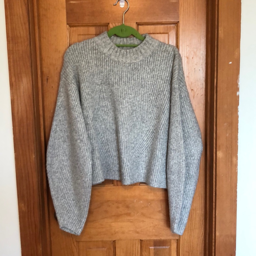 H&M cozy heather cable knit sweater